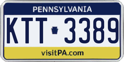 PA license plate KTT3389