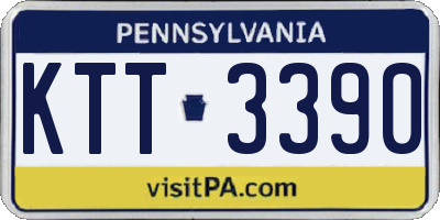 PA license plate KTT3390