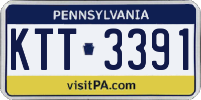 PA license plate KTT3391