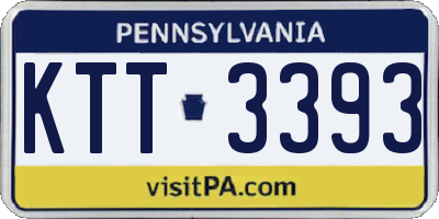 PA license plate KTT3393