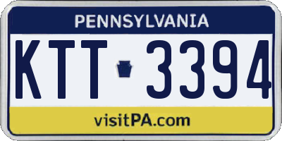 PA license plate KTT3394