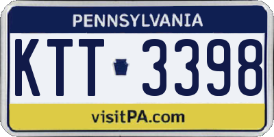 PA license plate KTT3398