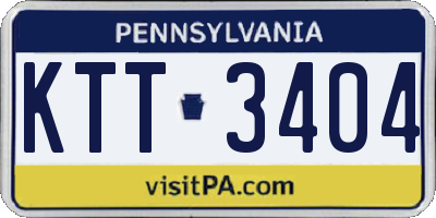 PA license plate KTT3404