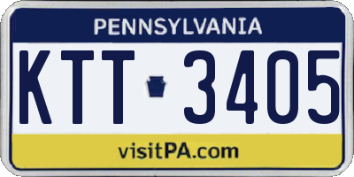 PA license plate KTT3405