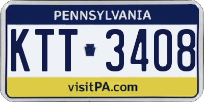 PA license plate KTT3408