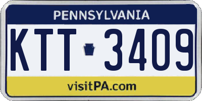 PA license plate KTT3409