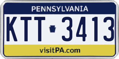PA license plate KTT3413