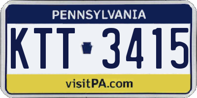PA license plate KTT3415