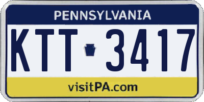 PA license plate KTT3417