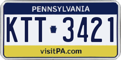 PA license plate KTT3421