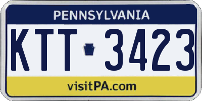 PA license plate KTT3423