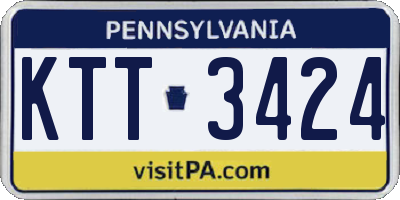 PA license plate KTT3424