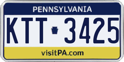 PA license plate KTT3425
