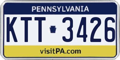 PA license plate KTT3426