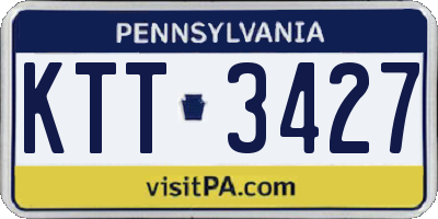 PA license plate KTT3427