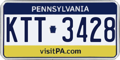 PA license plate KTT3428