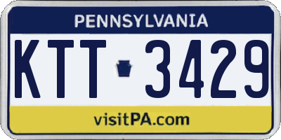 PA license plate KTT3429
