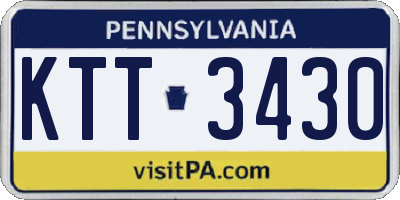 PA license plate KTT3430