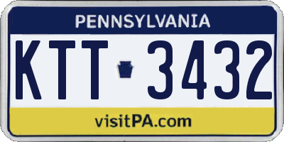 PA license plate KTT3432