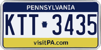 PA license plate KTT3435