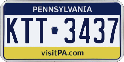 PA license plate KTT3437