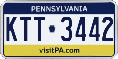 PA license plate KTT3442