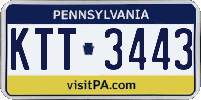 PA license plate KTT3443