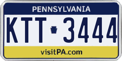 PA license plate KTT3444