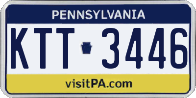 PA license plate KTT3446