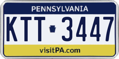 PA license plate KTT3447