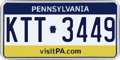 PA license plate KTT3449