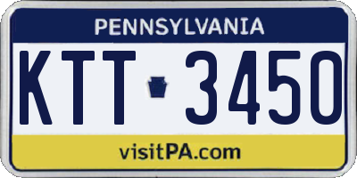 PA license plate KTT3450