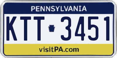 PA license plate KTT3451