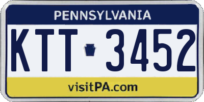 PA license plate KTT3452
