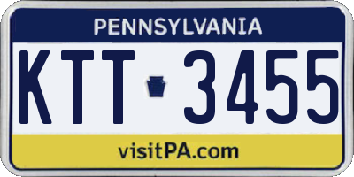 PA license plate KTT3455