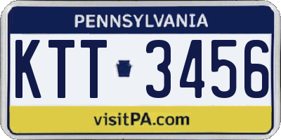 PA license plate KTT3456