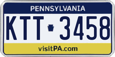 PA license plate KTT3458