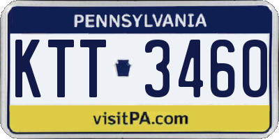 PA license plate KTT3460