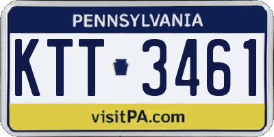 PA license plate KTT3461