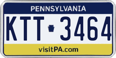 PA license plate KTT3464