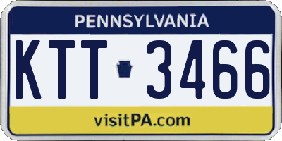 PA license plate KTT3466