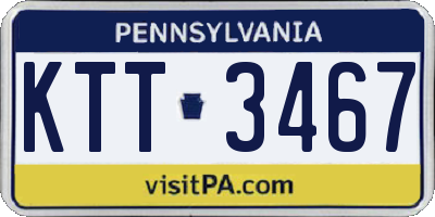 PA license plate KTT3467