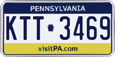 PA license plate KTT3469