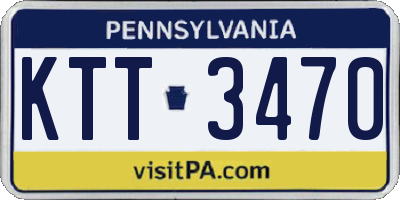 PA license plate KTT3470