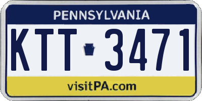 PA license plate KTT3471
