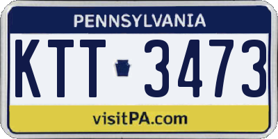 PA license plate KTT3473