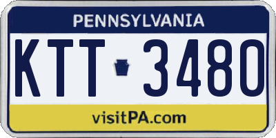 PA license plate KTT3480