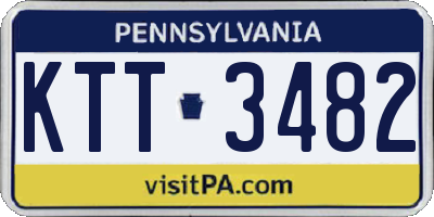 PA license plate KTT3482