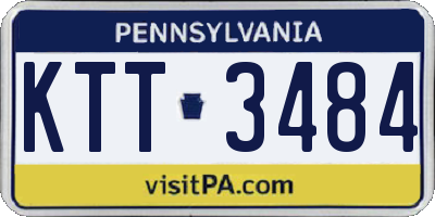 PA license plate KTT3484