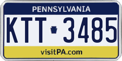 PA license plate KTT3485